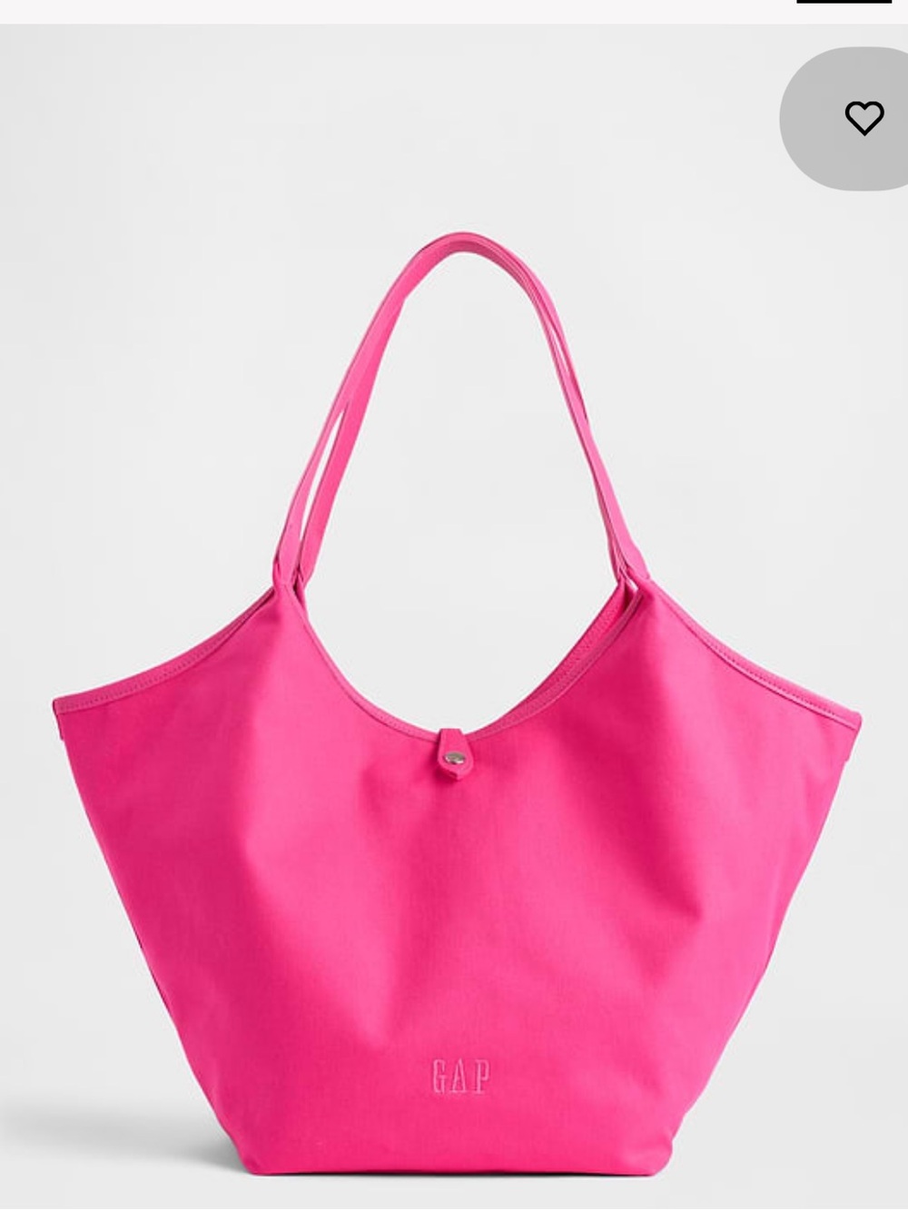 NWOT Gap Slouchy Canvas Tote Bag in Neon Pink Glow
